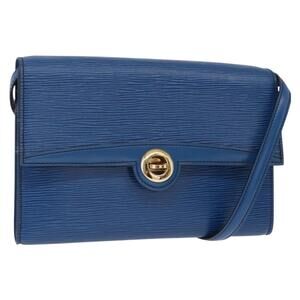 LOUIS VUITTON Epi Pochette Arche Shoulder Bag Blue M52575 LV Auth 155971